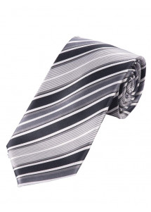 Cravatta elegante a righe argento...