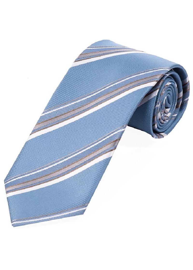 Cravatta con motivo a righe moderno azzurro