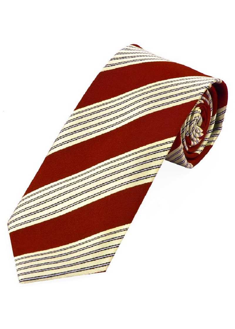 Cravatta da uomo con design a righe medio rosso