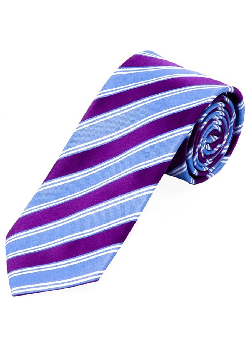 Cravatta da uomo con motivo a righe dinamiche Blu
