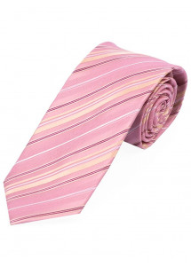 Cravatta a righe dinamiche rosa, bianche e...