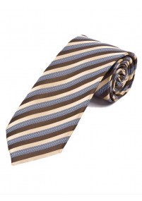 Cravatta business a righe larghe Beige Blu...
