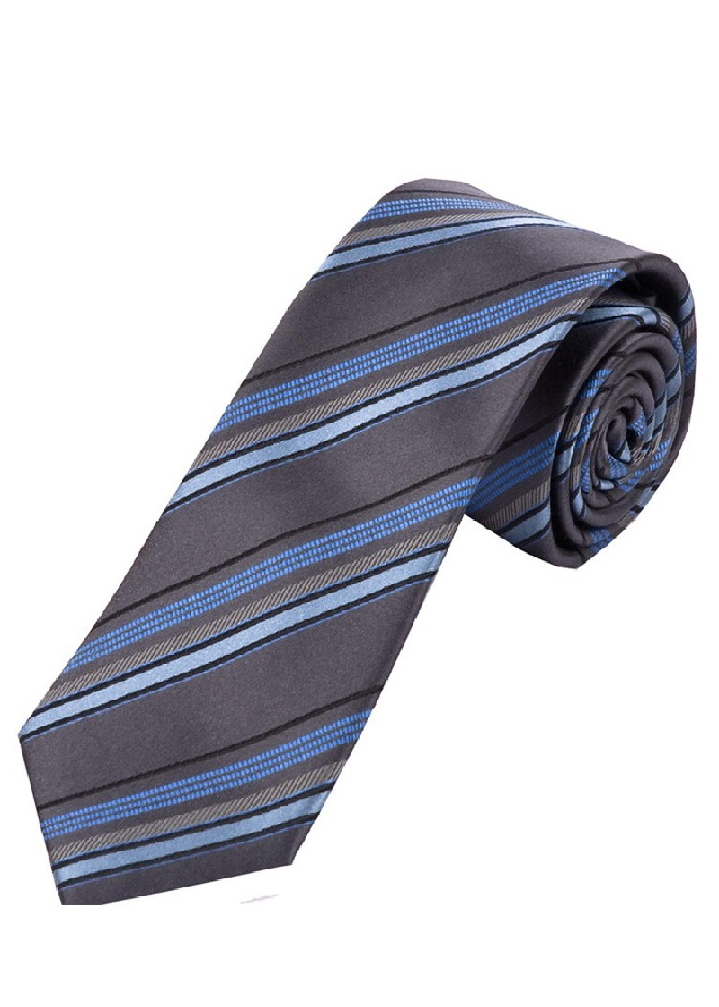 Cravatta Optimum Design a righe Antracite Blu