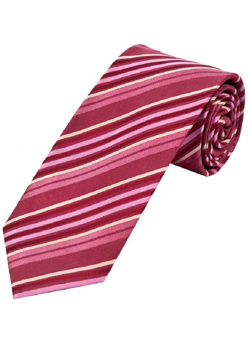 Cravatta Optimum Design a righe Rosso Rosa Bianco