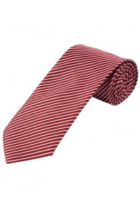 Cravatta a righe sottili rosso perla bianco