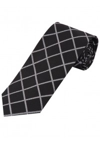 Cravatta elegante linea check asfalto nero...