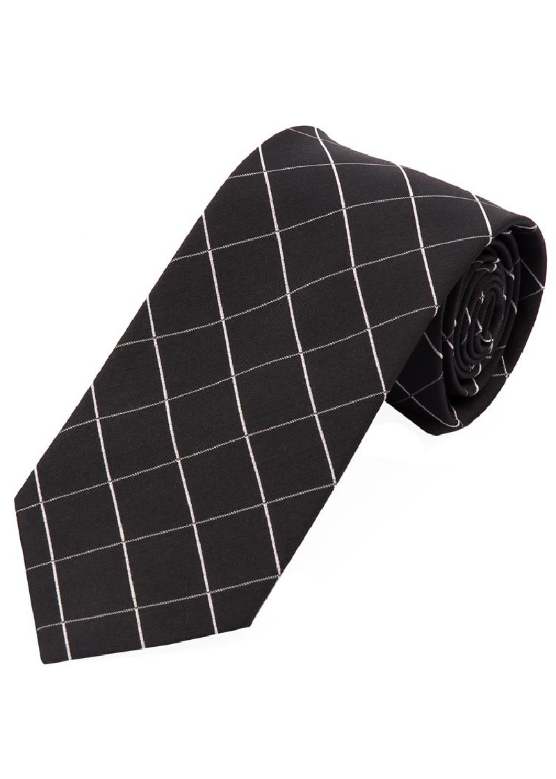 Cravatta da uomo Dignified Line Check Nero