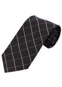 Cravatta da uomo Dignified Line Check Nero...