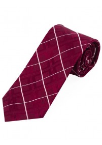 Cravatta linea colta check medio rosso bianco
