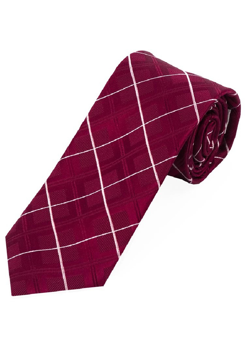 Cravatta linea colta check medio rosso bianco