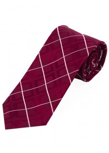 Cravatta linea colta check medio rosso bianco