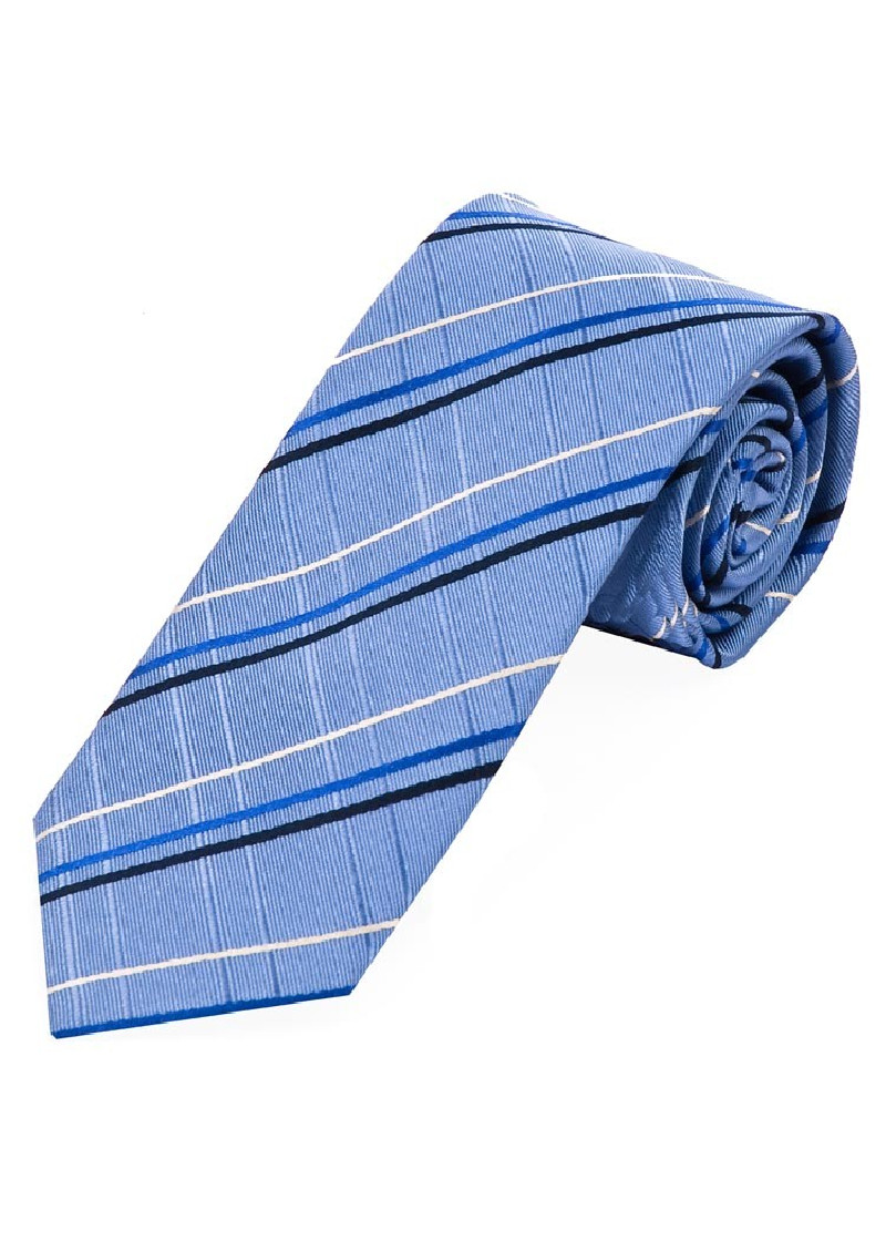 Cravatta colta linea check blu ghiaccio bianco