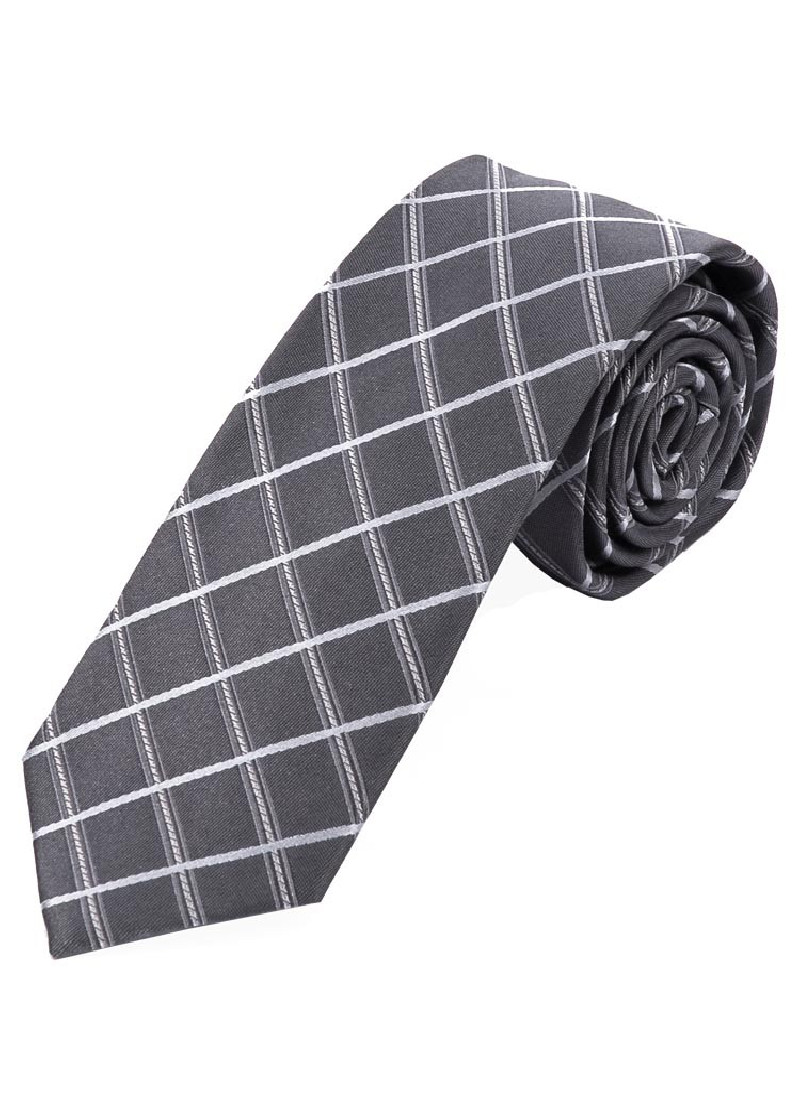 Cravatta business linea elegante check grigio