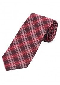 Cravatta linea colta check rosso perla bianco