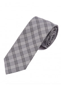 Cravatta elegante linea check asfalto nero...