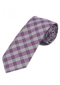 Cravatta linea elegante check viola perla...