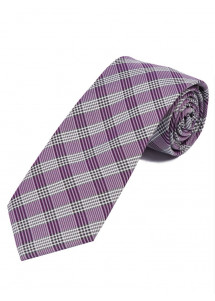 Cravatta linea elegante check viola perla...