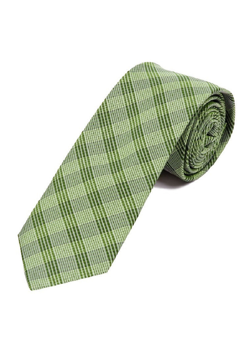 Cravatta linea coltivata check verde perla bianco