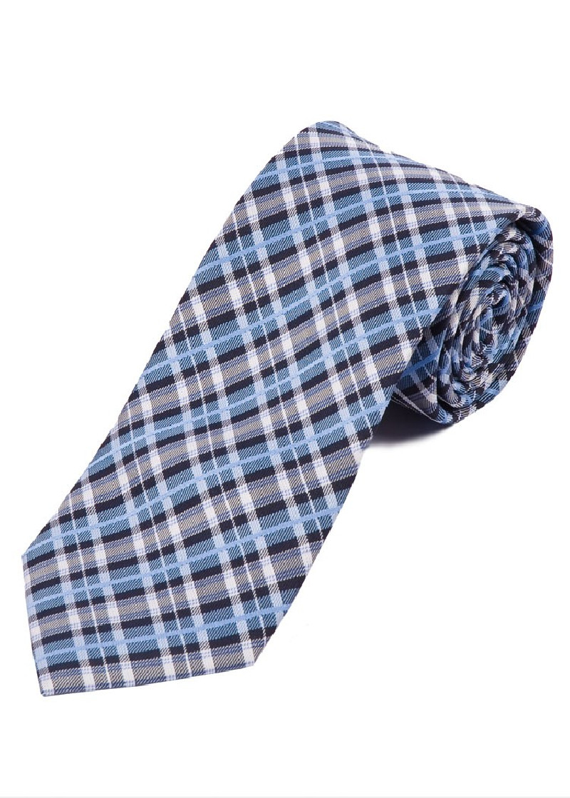 Cravatta business linea solida Check Ice Blue