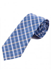 Cravatta dalla linea elegante a quadri blu...