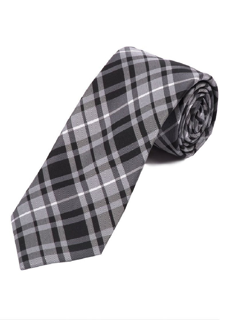 Cravatta da uomo con motivo Glencheck Grigio