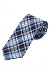 Cravatta business con motivo a quadri blu...