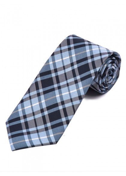 Glencheckmuster-Krawatte navy taubenblau