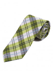 Cravatta a quadri verde nobile grigio argento