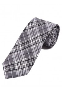 Cravatta con disegno a quadri bianco e nero