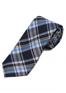 Cravatta da uomo con motivo Glencheck Blu...