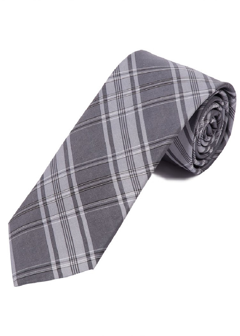 Cravatta da uomo con motivo Glencheck Grigio scuro