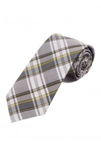 Cravatta da lavoro Glencheck Design Grigio...