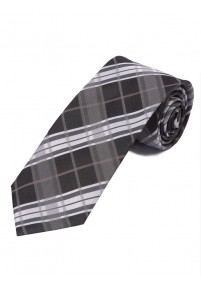 Cravatta a quadri nero grigio chiaro