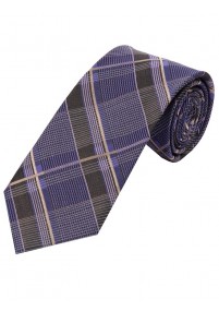Cravatta con motivo Glencheck nero viola