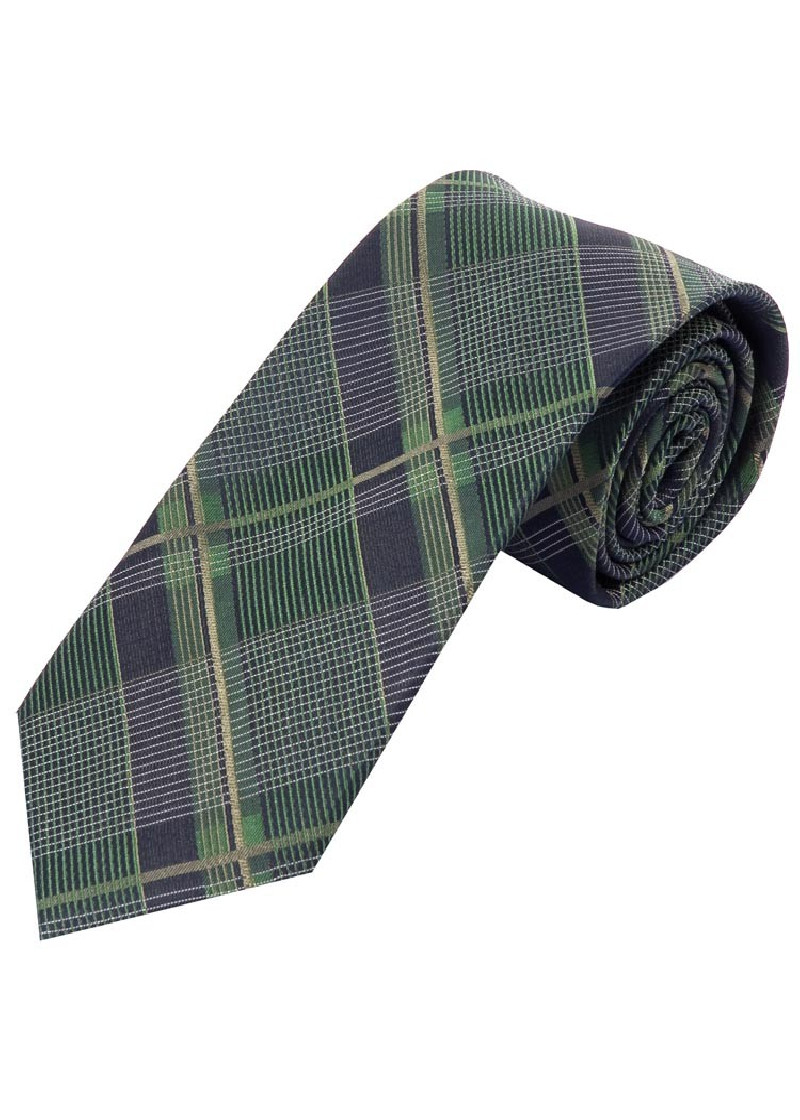 Cravatta con motivo Glencheck verde scuro blu navy