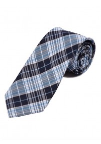Glencheck Design Uomo Cravatta stretta Blu...