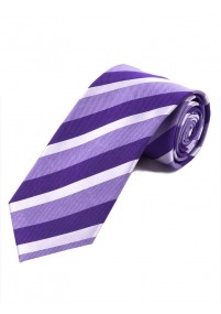 Cravatta a righe sottili bianco lilla