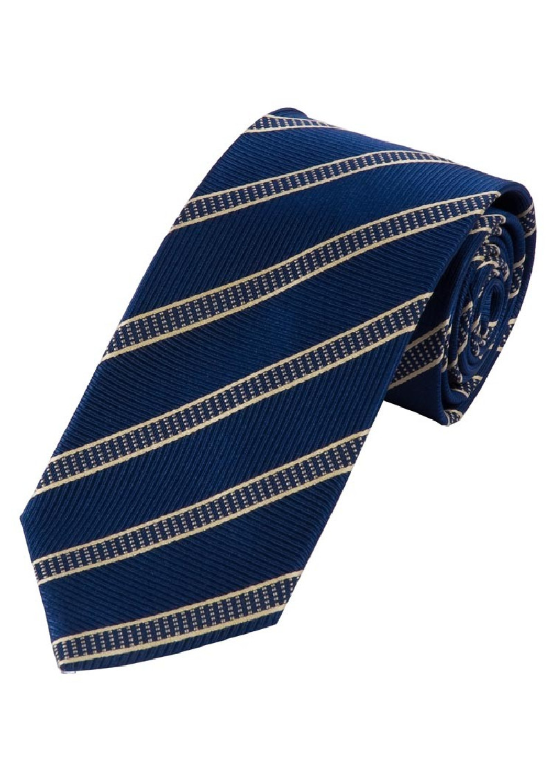 Cravatta da uomo con struttura a righe blu notte
