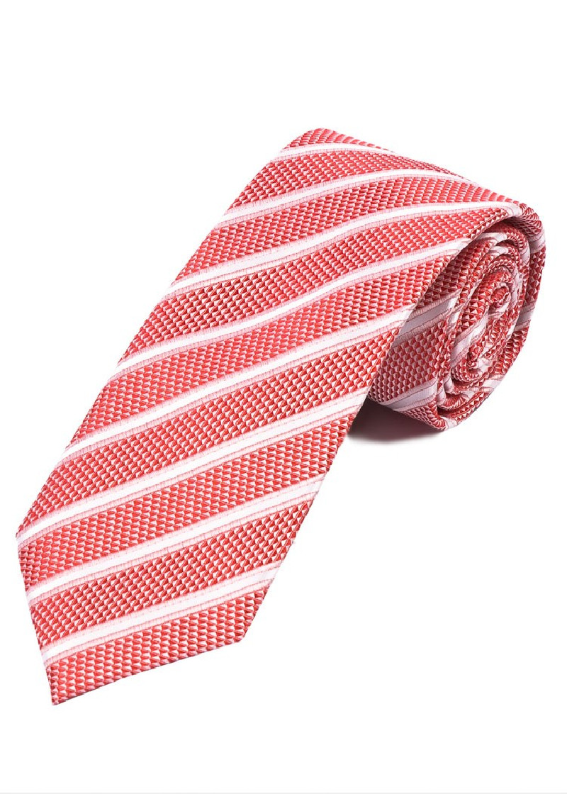 Cravatta con struttura a righe rosso bianco