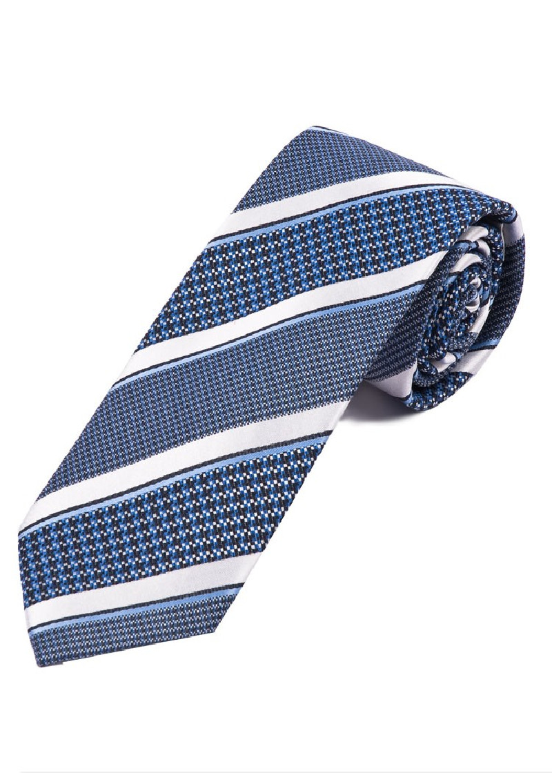 Cravatta Business Struttura a righe Blu scuro