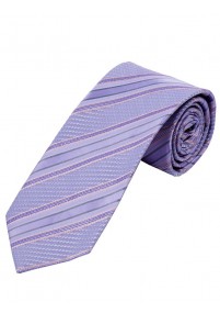 Krawatte Struktur-Dekor Linien blasslila rose