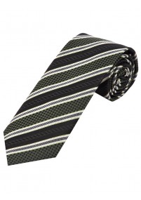 Krawatte Struktur-Pattern Streifen olivgrün silbergrau