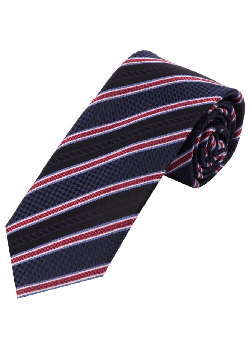 Cravatta Business Struttura Linee Decor Blu Navy