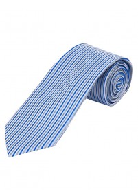 Cravatta a righe verticali bianco oltremare
