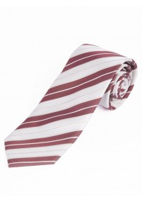 Cravatta a righe XXL bianco vino rosso