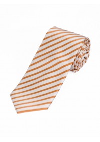 Krawatte  XXL dünne Linien perlweiß gelb