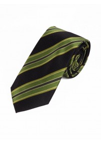 XXL Cravatta da uomo a righe verde scuro e...