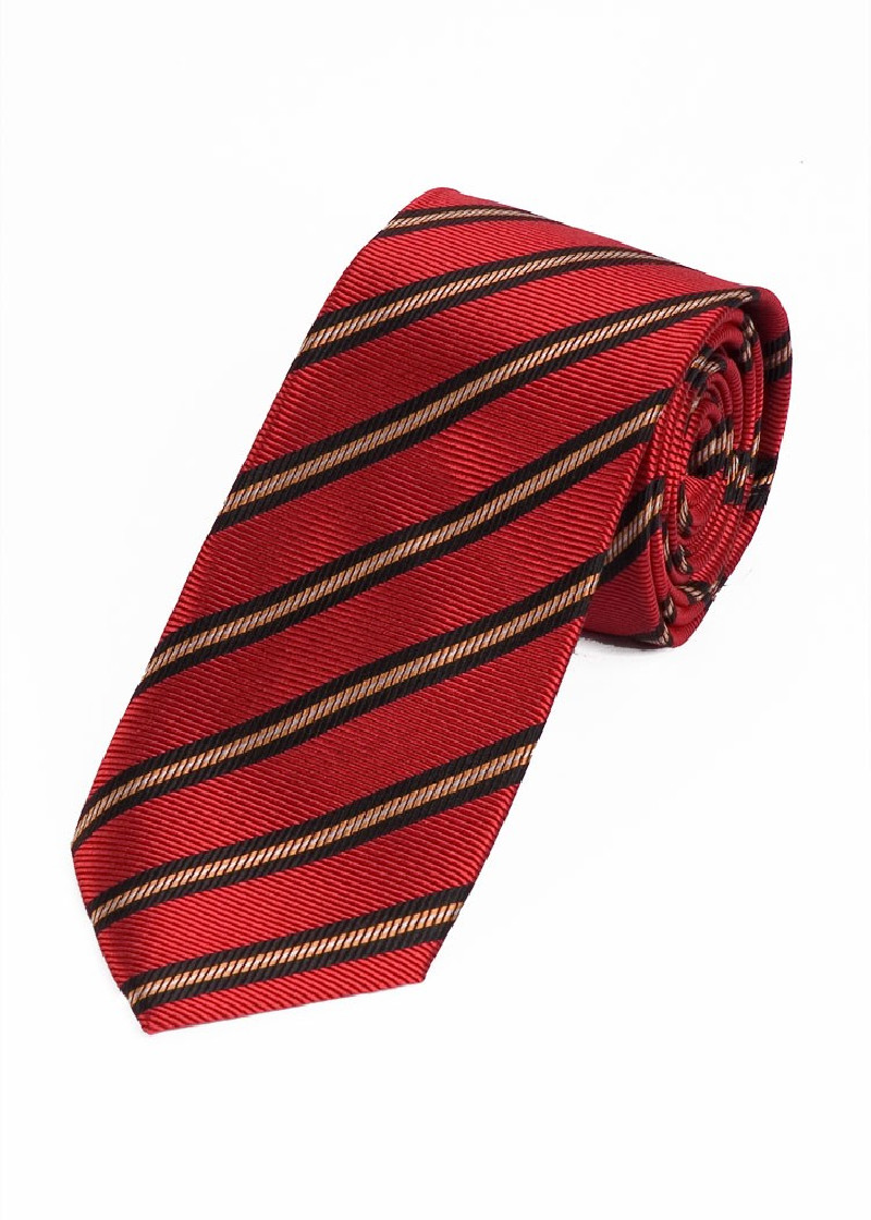 Cravatta business XXL con motivo a righe rosso