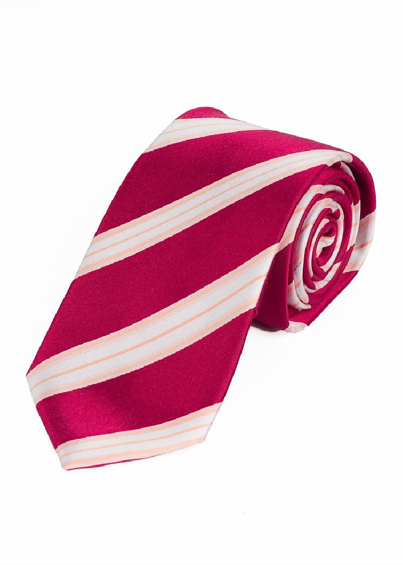 Cravatta da uomo XXL con design a righe rosso