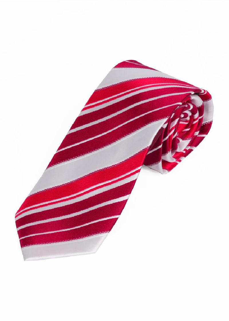 Cravatta a righe oversize bianco rosso